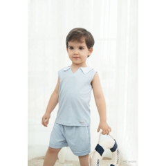 (6M-5Y) Bộ sát nách quần đủi mềm mại co giãn thoáng mát cho bé Bubaby IVC144300 | Quần áo chính hãng
