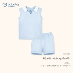 (6M-5Y) Bộ sát nách quần đủi mềm mại co giãn thoáng mát cho bé Bubaby IVC144300 | Quần áo chính hãng