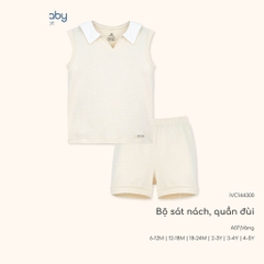 (6M-5Y) Bộ sát nách quần đủi mềm mại co giãn thoáng mát cho bé Bubaby IVC144300 | Quần áo chính hãng