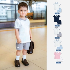 (6M-5Y) Bộ quần áo ngắn tay cổ Polo cổ V cao cấp Năng động Mùa Hè cho bé yêu Ponie - PPN13060