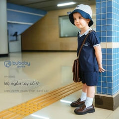 (6M-5Y) Bộ quần áo ngắn tay cổ Polo cổ V cao cấp Năng động Mùa Hè cho bé yêu Ponie - PPN13060