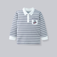 (6M-5Y) Áo Polo dài tay Mini Lines BU Baby Ponie, Cotton áo dài tay thu đông, áo dài tay trẻ em | PCT310300