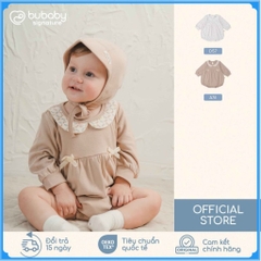 (1M-12M) Body chip dài tay cổ Peterpan Cotton bé gái Mùa Thu nhẹ Bubaby BCT210303 BCT2103BG | Quần áo chính hãng