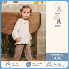 (6M-24M) Bộ dài tay cài giữa cổ sen BU Baby Bamco BBC1102CS| Quần áo Bubaby chính hãng