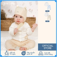 (1M-12M) Bộ dài tay cài giữa Mùa Thu êm cổ tàu BU Baby Siro BSR110209 | Quần áo chính hãng