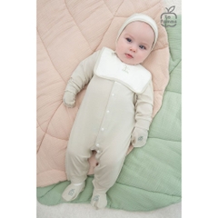 Lapom Body dài tay La Pomme phối cổ ngọt ngào - Đồ sơ sinh cho bé trai bé gái