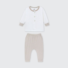 Lapom Bộ dài tay cúc lệch La Pomme Mùa hè của bé - Đồ sơ sinh cho bé trai bé gái