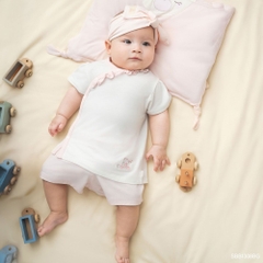 BU Baby (0M-9M) Bộ dài tay, ngắn tay cài chéo bé gái Little Car Bamboo SBB1108BG | Quần áo sơ sinh chính hãng