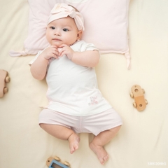 BU Baby (0M-9M) Bộ dài tay, ngắn tay cài chéo bé gái Little Car Bamboo SBB1108BG | Quần áo sơ sinh chính hãng