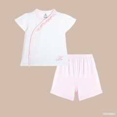 BU Baby (0M-9M) Bộ dài tay, ngắn tay cài chéo bé gái Little Car Bamboo SBB1108BG | Quần áo sơ sinh chính hãng