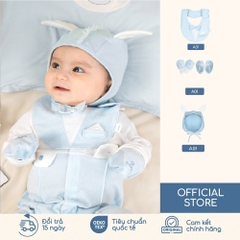 BU Baby Set phụ kiện Yếm Giả vest, Mũ Bonnet Little Pony, Bao tay bao chân bé trai BU Baby AVC01 | Phụ kiện chính hãng