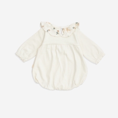 (1M-12M) Bộ đồ liền thân dài tay cài sau cổ bèo Mimo - BCT211002 | Quần áo BU Baby chính hãng