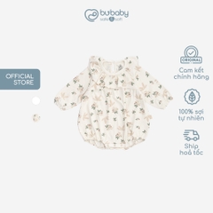 (1M-12M) Bộ đồ liền thân dài tay cài sau cổ bèo Mimo - BCT211002 | Quần áo BU Baby chính hãng
