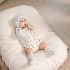 (1M-12M) Bộ đồ liền thân dài tay cài sau cổ bèo Mimo - BCT211002 | Quần áo BU Baby chính hãng