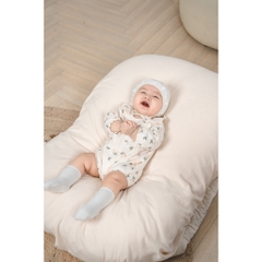 (1M-12M) Bộ đồ liền thân dài tay cài sau cổ bèo Mimo - BCT211002 | Quần áo BU Baby chính hãng