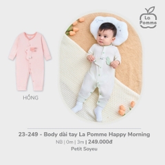 LaPom Body dài tay La Pomme Happy Morning - Đồ sơ sinh cho bé - Đồ sơ sinh bé trai - Baby - Đồ sơ sinh bé gái