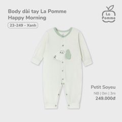 LaPom Body dài tay La Pomme Happy Morning - Đồ sơ sinh cho bé - Đồ sơ sinh bé trai - Baby - Đồ sơ sinh bé gái