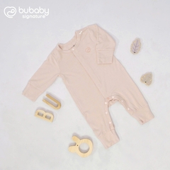 (NB-3M) Body dài tay cài giữa Bao tay chân lật Bambus - BBB210208 BBB210211 | Quần áo BU Baby chính hãng