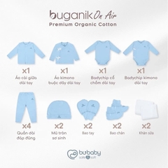 Set quà tặng cao cấp dành cho bé 100% sợi tự nhiên - Kèm hộp quà tặng bubaby - Set quà sơ sinh Bubaby - Gift Set Bubaby