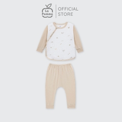 LaPom Bộ dài tay La Pomme cúc lệch Họa tiết bé xinh - Đồ sơ sinh cho bé - Đồ sơ sinh bé trai - Baby - Đồ sơ sinh bé gái