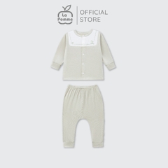 LaPom Bộ dài tay cúc giữa La Pomme phối cổ ngọt ngào - Đồ sơ sinh cho bé - Đồ sơ sinh bé trai - Baby - Đồ sơ sinh bé gái