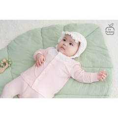 LaPom Bộ dài tay cúc giữa La Pomme phối cổ ngọt ngào - Đồ sơ sinh cho bé - Đồ sơ sinh bé trai - Baby - Đồ sơ sinh bé gái