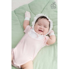 LaPom Bodychip cộc tay La Pomme phối cổ ngọt ngào - Đồ sơ sinh cho bé - Đồ sơ sinh bé trai - Baby - Đồ sơ sinh bé gái