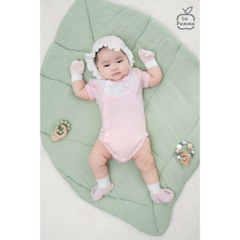 LaPom Bodychip cộc tay La Pomme phối cổ ngọt ngào - Đồ sơ sinh cho bé - Đồ sơ sinh bé trai - Baby - Đồ sơ sinh bé gái
