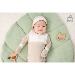 LaPom Bodychip dài tay La Pomme phối cổ ngọt ngào - Đồ sơ sinh cho bé - Đồ sơ sinh bé trai - Baby - Đồ sơ sinh bé gái