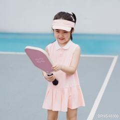 (1Y-5Y) Váy ngắn tay bèo gấu, váy liền sát nách cổ Polo BU Baby Ponie BPN53BG00 BPN540300 | Váy Bubaby chính hãng
