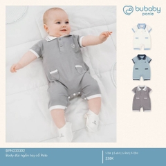 (1M-12M) Body đùi ngắn tay cổ Polo cho bé Bubaby Ponie - BPN230302 | Quần áo BU Baby chính hãng
