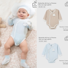 LaPom Bodychip Dài Tay La Pomme Gấu Con Ngộ Nghĩnh Cho Bé Yêu - Đồ sơ sinh cho bé - Đồ sơ sinh bé trai bé gái