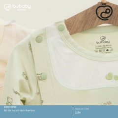 (NB-3M) Bộ dài tay cài lệch Bambus in họa tiết kỷ vật - BBB110700 | Quần áo BU Baby chính hãng