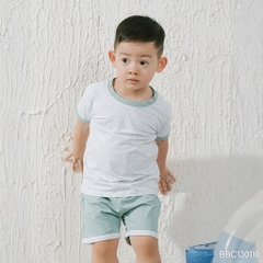 (6M-5Y) Bộ ngắn tay cài vai Bubaby Bamco Cho Bé trai Bé gái - BBC130112 BBC130109 | Quần áo BU Baby chính hãng