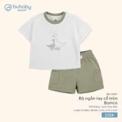 (6M-5Y) Bộ ngắn tay cổ tròn Bubaby Bamco - BBC130409 BBC130407 | Quần áo BU Baby chính hãng