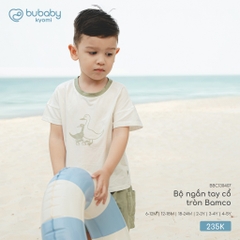 (6M-5Y) Bộ ngắn tay cổ tròn Bubaby Bamco - BBC130409 BBC130407 | Quần áo BU Baby chính hãng