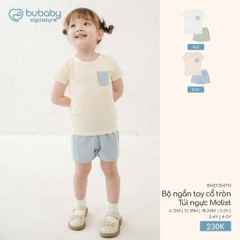 (6M-5Y) Bộ ngắn tay raglan cổ tròn BU Baby Molist - BMD130400 BMD1304TN | Quần áo Bubaby Chính hãng
