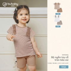 (6M-5Y) Bộ ngắn tay cổ tròn Bubaby Siro - BSR130404 BSR130403 | Quần áo BU Baby chính hãng