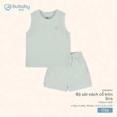 (6M-5Y) Bộ sát nách cổ tròn Bubaby cho bé trai bé gái Siro BSR140402 BSR140403 | Quần áo BU Baby chính hãng