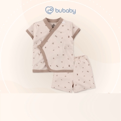 (1M-9M) Bộ ngắn tay cài chéo Bubaby Bambus Gami - BBB130803 BBB130800 | Quần áo BU Baby chính hãng