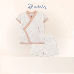 (1M-9M) Bộ ngắn tay cài chéo Bubaby Bambus Gami - BBB130803 BBB130800 | Quần áo BU Baby chính hãng