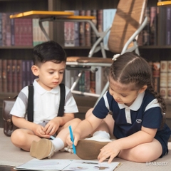 (6M-5Y) Bộ quần áo ngắn tay cổ Polo cho bé chất liệu sợi tre và bông hữu cơ - Quần áo Bu baby Ponie BPN130308