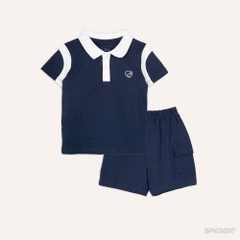 (6M-5Y) Bộ quần áo ngắn tay cổ Polo cho bé chất liệu sợi tre và bông hữu cơ - Quần áo Bu baby Ponie BPN130308