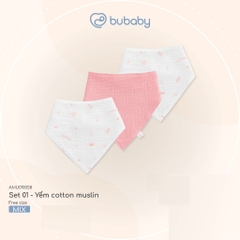 (Freesize) Set khăn sữa Mix màu Pack Bamboo Cotton Muslin - ABM100005 AMU104806 | Phụ kiện BU Baby Chính hãng