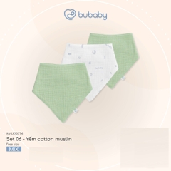 (Freesize) Set khăn sữa Mix màu Pack Bamboo Cotton Muslin - ABM100005 AMU104806 | Phụ kiện BU Baby Chính hãng