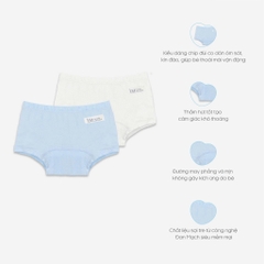 BU Baby (1Y-5Y) Set 2 Quần Chip Đùi Bé Gái Bu baby Vải Bamboo Mềm Mịn - Quần chip bubaby