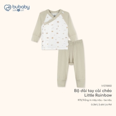 BU Baby (0-6M) Bộ dài tay cài chéo Bubaby Siro Viscose I VS110800 | Quần áo  Chính hãng