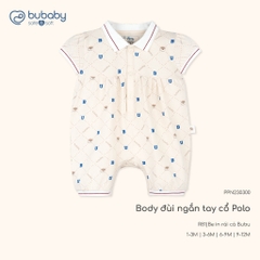 (1M-12M) Body đùi ngắn tay cổ Polo cho bé Bubaby Ponie - BPN230302 | Quần áo BU Baby chính hãng