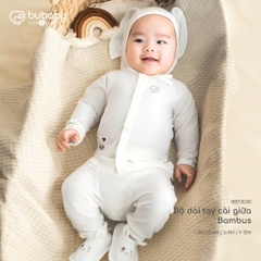 BU Baby (1M-12M) Bộ dài tay cài giữa thoáng mát cho bé Bubaby Bambus IBB110200 | Quần áo chính hãng