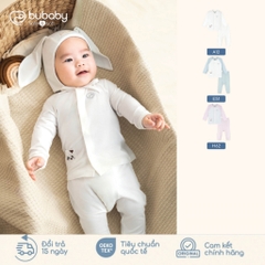 BU Baby (1M-12M) Bộ dài tay cài giữa thoáng mát cho bé Bubaby Bambus IBB110200 | Quần áo chính hãng